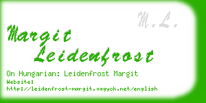 margit leidenfrost business card